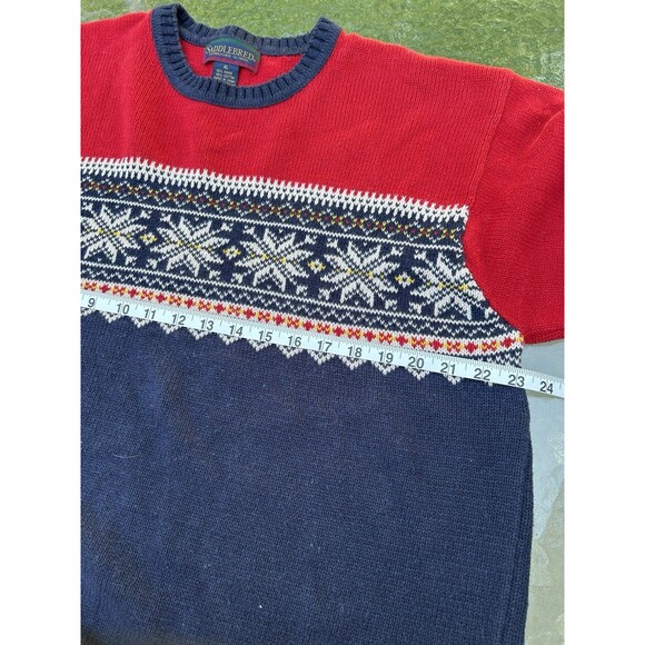 Vintage 90’s Saddlebred Men's Ski Sweater Size XL Nordic Knit Snowflake Holiday - Picture 5 of 6